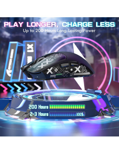 Ratón Gaming Inalámbrico ATTACK SHARK X1 40000 DPI RGB