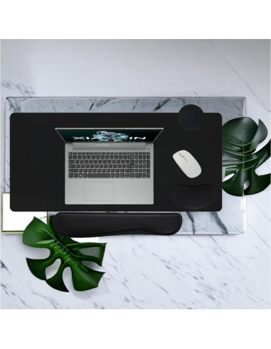 Juego de 8 Piezas Reposamuñecas Ergonómico YFLIUBAI Negro