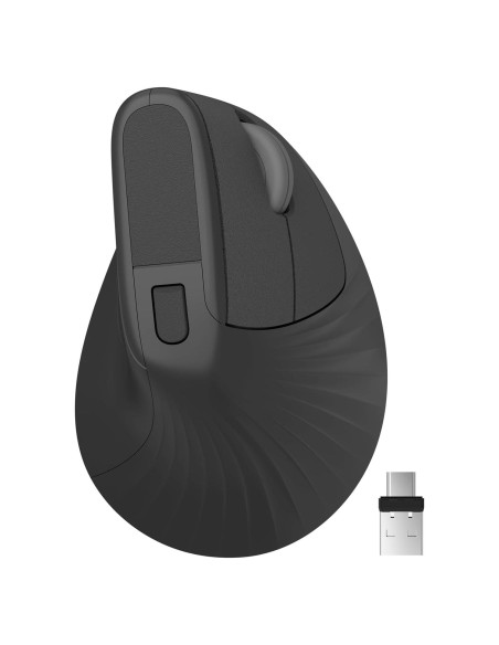 Ratón Vertical Ergonómico Zhaman Recargable USB Tipo C Negro