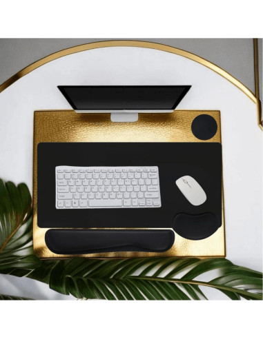 Juego de 8 Piezas Reposamuñecas Ergonómico YFLIUBAI Negro