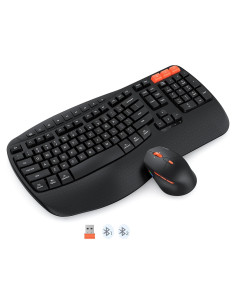 Combo Teclado y Ratón Ergonómico Inalámbrico Meetion Wave