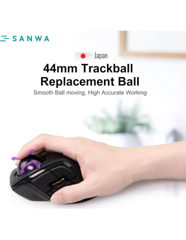 Bola de Reemplazo SANWA 44mm para Ratones Trackball Púrpura