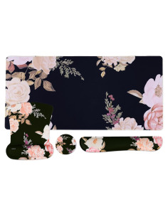 Conjunto Alfombrilla de Teclado y Ratón MOSISO Ergonómico Negro