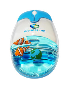 Ratón Óptico Inalámbrico Frutiger Aero Aqua Azul Claro USB-C 2