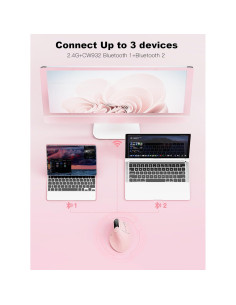 Ratón Vertical Ergonómico ONITOON CW932 Inalámbrico Bluetooth 2