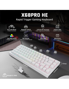 Combo de Juego Inalámbrico Attack Shark X11 y X68 Pro - Teclado y Ratón RGB 2