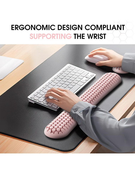 Reposamuñecas ergonómico HEWYIOS para teclado y mouse - Silicona Reposamuñecas ergonómico HEWYIOS para teclado y mouse - Silicona