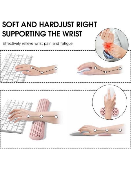 Reposamuñecas ergonómico HEWYIOS para teclado y mouse - Silicona Reposamuñecas ergonómico HEWYIOS para teclado y mouse - Silicona
