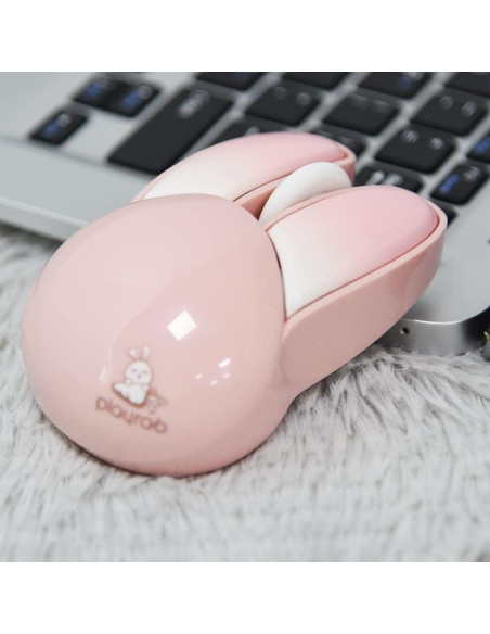 Ratón Inalámbrico Lomiluskr Conejito Rosa 1200 DPI Silencioso