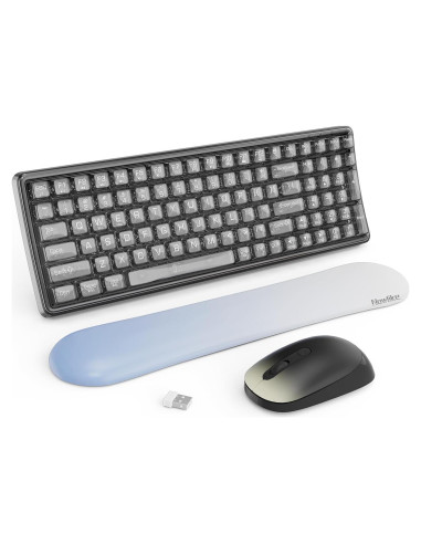 Combo Teclado y Ratón Inalámbrico Nowlike Ergonomico Negro