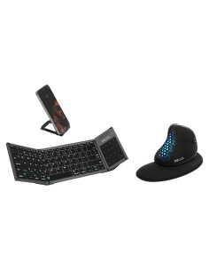 Combo Teclado Plegable DeLUX y Ratón Ergonómico Inalámbrico