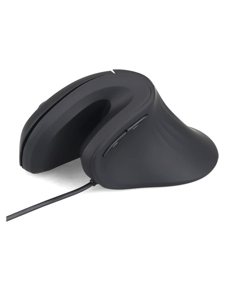 Ratón Vertical Ergonómico HXMJ USB 1.5m Clic Silencioso Negro