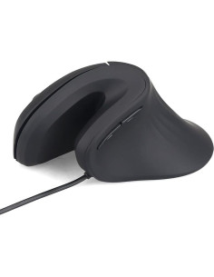 Ratón Vertical Ergonómico HXMJ USB 1.5m Clic Silencioso Negro 2