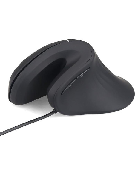 Ratón Vertical Ergonómico HXMJ USB 1.5m Clic Silencioso Negro