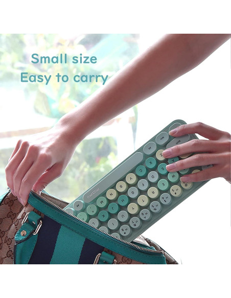 Combo Teclado y Ratón Inalámbrico Lomiluskr Verde 68 Teclas