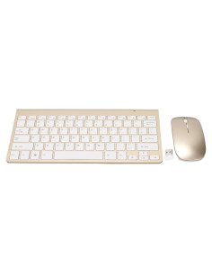 Combo Teclado y Ratón Hilitand USB Ergonómico 2.4G Dorado