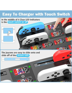 Estación Organizadora Kytok para Nintendo Switch con Cargador 2