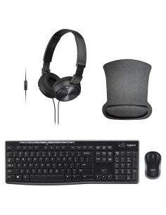 Kit Teclado Inalámbrico Logitech MK270 con Ratón y Auriculares