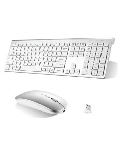 Combo Teclado y Ratón Inalámbrico UrbanX Blanco Recargable