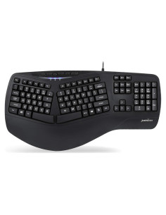 Teclado Ergonómico Perixx PERIBOARD-312 Retroiluminado USB 2 Puertos