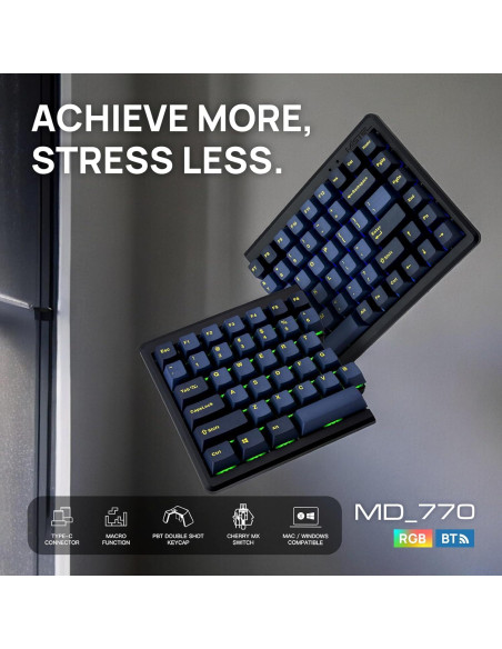 Teclado Mecánico Ergonómico MISTEL MD770 TKL Bluetooth 5.0