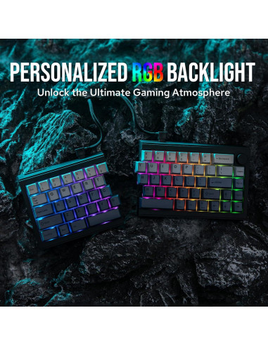 Teclado Mecánico Inalámbrico EPOMAKER Split65 RGB 65%