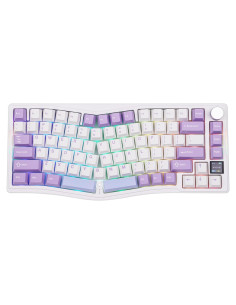 Teclado Gaming Mecánico AJAZZ AKS075 Inalámbrico 75% Blanco