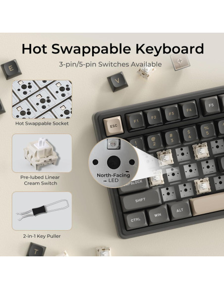 Teclado Mecánico RK Royal Kludge R98 Pro RGB Retroiluminado
