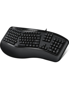 Teclado Ergonómico Iluminado Adesso AKB-150EB USB 3 Colores 2