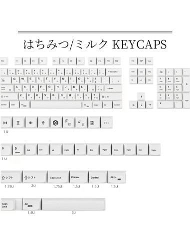 Conjunto de Keycaps PBT 135 Teclas Japonesas Guffercty Kred