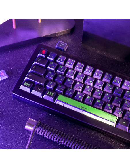 Teclas PBT personalizadas GEKUCAP 130 teclas moradas para teclado mecánico