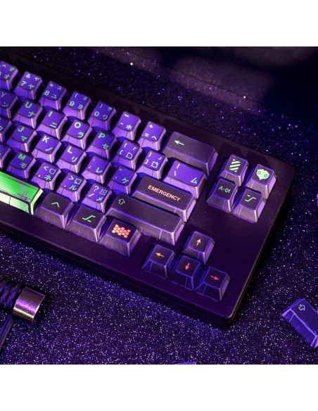 Teclas PBT personalizadas GEKUCAP 130 teclas moradas para teclado mecánico