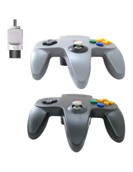 Conjunto de 2 Controladores de Videojuego Nintendo 64 Clásico