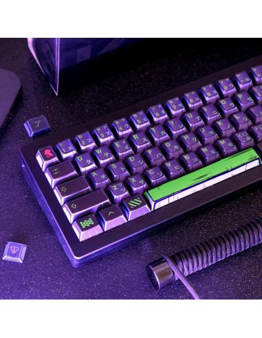 Teclas PBT personalizadas GEKUCAP 130 teclas moradas para teclado mecánico