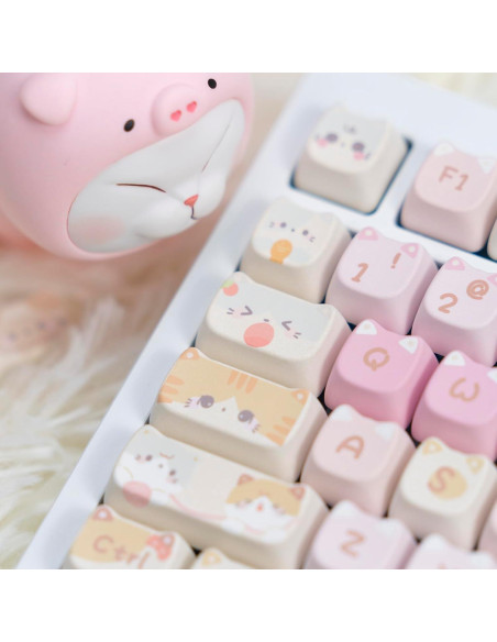 Juego de Teclas KiiBoom Meow Squad 142 PBT Ergonómico