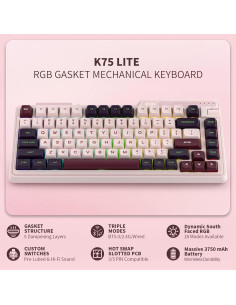 Teclado Mecánico Inalámbrico KZZI K75 Lite RGB 75% 82 Teclas 2