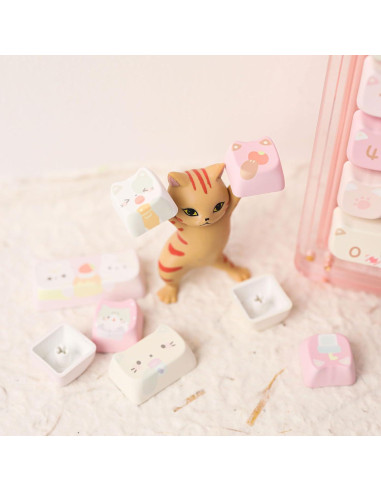 Juego de Teclas KiiBoom Meow Squad 142 PBT Ergonómico