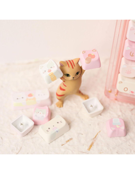 Juego de Teclas KiiBoom Meow Squad 142 PBT Ergonómico