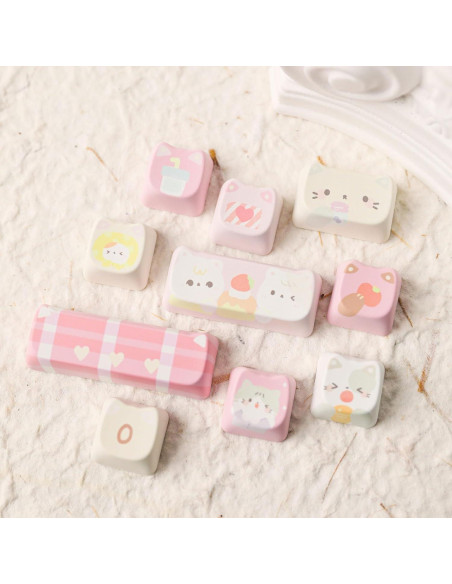 Juego de Teclas KiiBoom Meow Squad 142 PBT Ergonómico