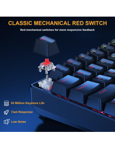 Combo Teclado Mecánico 60% y Ratón Gaming BlueFinger K108 RGB 2