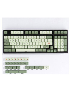 Juego de Teclas PBT Matcha Verde 124 Teclas XDA Mintcaps