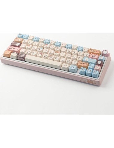 Teclas PBT 142 Lindas de Gato Sal Marina para Teclados Mecánicos