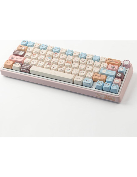 Teclas PBT 142 Lindas de Gato Sal Marina para Teclados Mecánicos