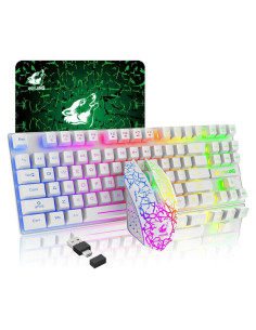 Combo Teclado y Ratón Inalámbrico RGB LexonElec 87 Teclas