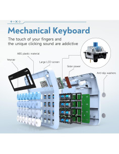 Calculadora Mecánica NGIFERA 12 Dígitos Pantalla Grande Azul 2