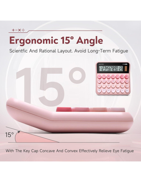 Calculadora Mecánica NGIFERA 12 Dígitos Pantalla Grande Azul