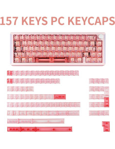 Teclas Mecánicas Transparentes Rosa GEKUCAP 157 Teclas Cherry 2