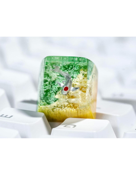 Teclas Artesanales Cherry MX Otaku Kraft 1U Esmeralda Gris