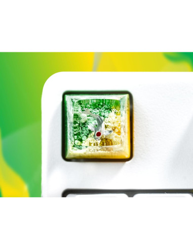 Teclas Artesanales Cherry MX Otaku Kraft 1U Esmeralda Gris