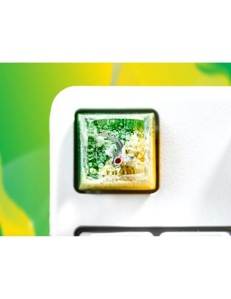 Teclas Artesanales Cherry MX Otaku Kraft 1U Esmeralda Gris